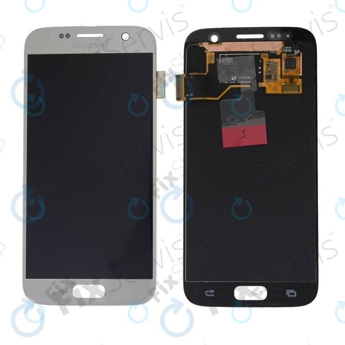 Wyświetlacz z ekranem dotykowym do Samsung S7 G930F, GH97-18523A, GH97-18761A, GH97-18757A, Czarny, Black, Genuine Service Pack