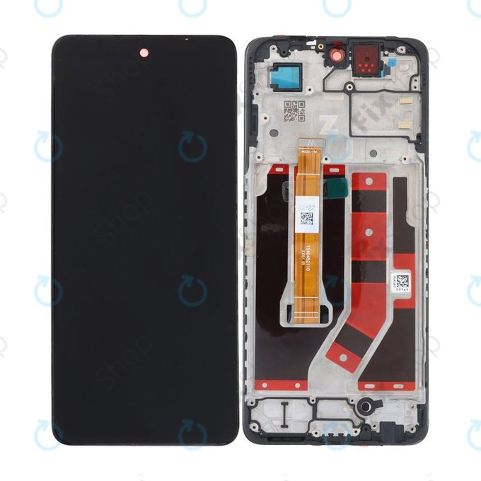 Wyświetlacz do Oppo A98, Ekran dotykowy z ramką, Cool Black, TFT