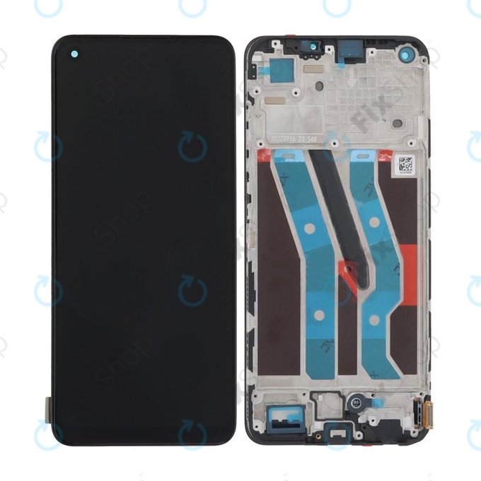 Wyświetlacz do Realme 10 4G, Ekran dotykowy z ramką, Niebieski, Blue, TFT