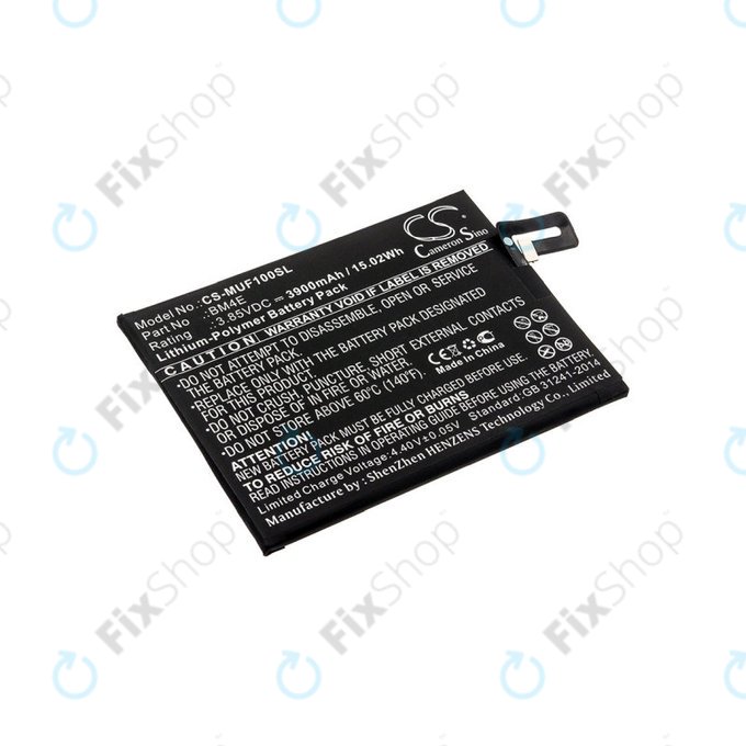 Bateria dla Pocophone M1805e10a, Pocophone Poco F1, 3900mAh, Li-Pol, 3.85 V, BM4E, HQ