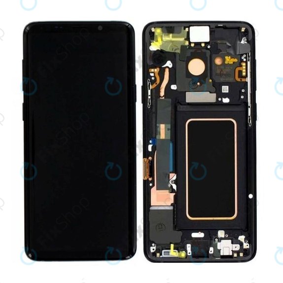 Wyświetlacz do Samsung S9 Plus G965F, G965FD, Ekran dotykowy z ramką, GH97-21691A, GH97-21722A, GH97-21692A, Midnight Black, Genuine Service Pack