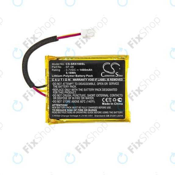 Bateria do Sony SRS-XB10, SRS-XB12, WH-L600, 1400mAh, Li-Pol, 3.7V, SF-08, HQ