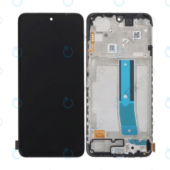 Wyświetlacz do Xiaomi Redmi Note 12S, Ekran dotykowy z ramką, Onyx Black, TFT