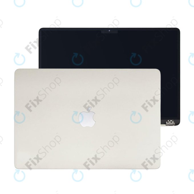 Wyświetlacz LCD do MacBook Air 15", A3114 (2024), z przednim szkłem i pokrywą, Starlight, 661-40261, Genuine Apple