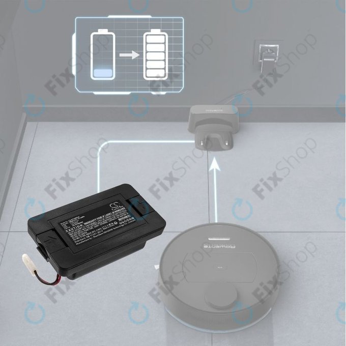 Bateria do Rowenta Explorer-seria, Smart Force Essential-seria, Tefal Explorer-seria, RS-RT900866, Li-Ion 14,4V 2600mAh, HQ