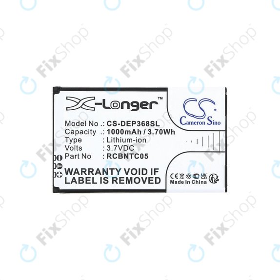 Bateria do Doro Primo 368, 1000mAh, Li-Ion, 3.7V, RCBNTC05, HQ