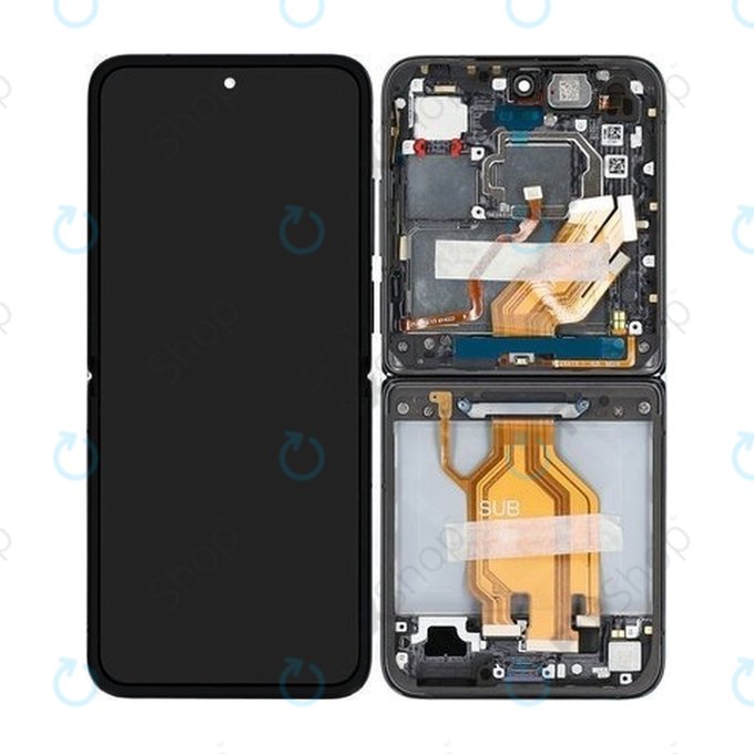 Wyświetlacz do Xiaomi Mix Flip 2405CPX3DC, Ekran dotykowy z ramką, Czarny, Black, 560002000N800, Genuine Service Pack