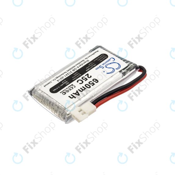 Bateria do Hubsan X4 H107, 650mAh, Li-Pol, 3.7V, H107C-A24, HQ