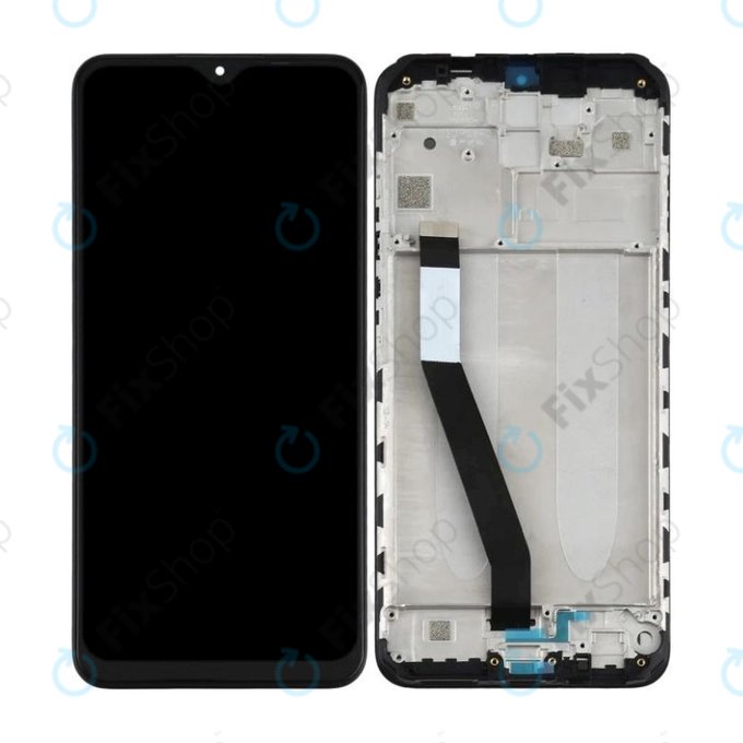 Wyświetlacz do Xiaomi Redmi 9, Ekran dotykowy z ramką, Czarny, Black, TFT