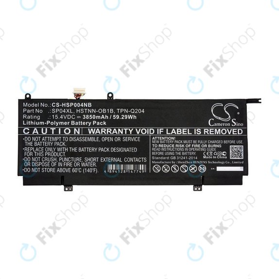 Bateria do HP Spectre X360 13, 3850mAh, Li-Pol, 15.4V, HSTNN-OB1B, HQ
