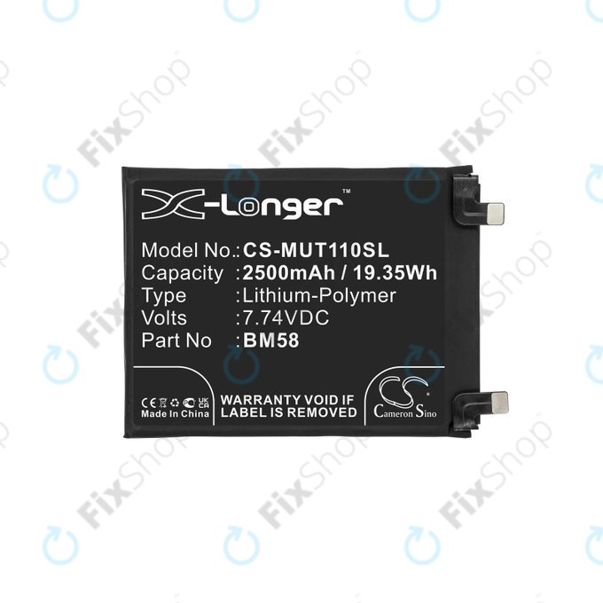Bateria dla Xiaomi 11T Pro, 2500mAh, Li-Pol, 7.74 V, BM58, HQ