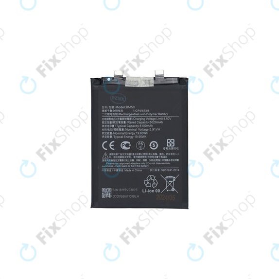 Bateria do Xiaomi Redmi Note 13 Pro 5G, 2312DRA50C, BM5V, 5100mAh, 1330102000118B, Genuine Service Pack