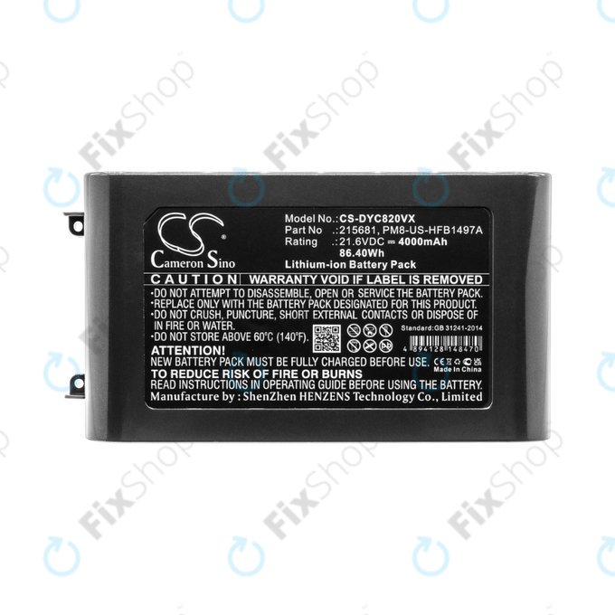 Bateria do Dyson V8, 215681, PM8-US-HFB1497A, Li-Ion, 21,6V 4000mAh, HQ