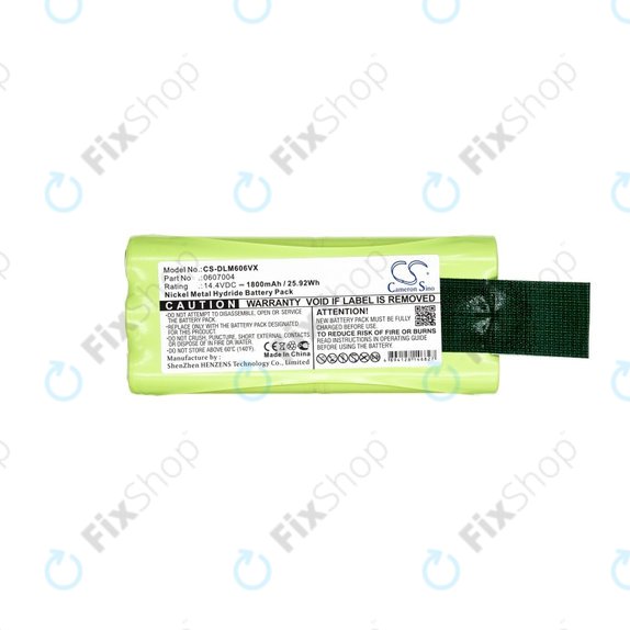 Bateria do Dirt Devil Libero M606, M606-1, M606-2, M606-3, M606-4, M607, M612, 0607004, 0612014, Ni-MH, 14,4V 1800mAh, HQ