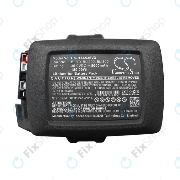Bateria do Husqvarna 110il, 525ilxt, 5000mAh, Li-Ion, 36V, BLi10, BLi200, HQ