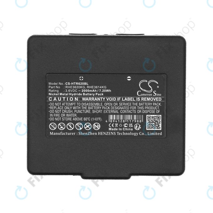 Bateria do Hetronic Abitron Mini, 2000mAh, Ni-MH, 3.6V, RHE3620KG, HQ