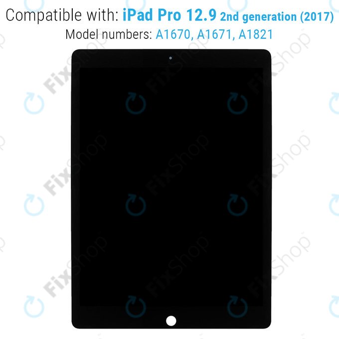 Wyświetlacz LCD dla iPad Pro 12.9" (2nd Gen 2017), Black, Ekran dotykowy i IC Board zout Frame, Refurbished