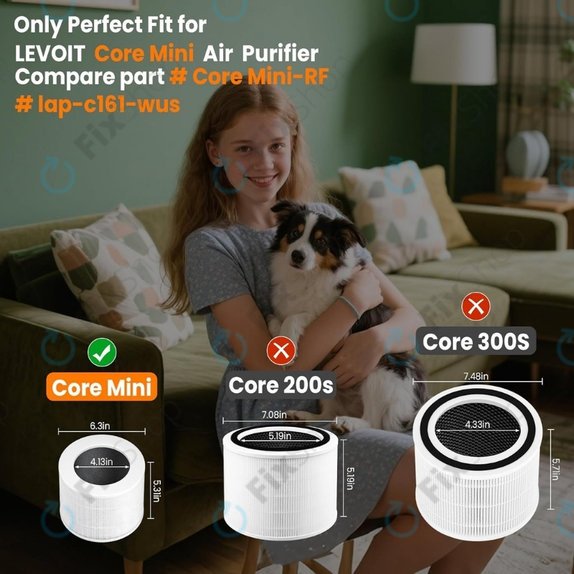 Filtr HEPA 3-w-1 (Węgiel aktywny) (2 szt.) do Levoit Core Mini