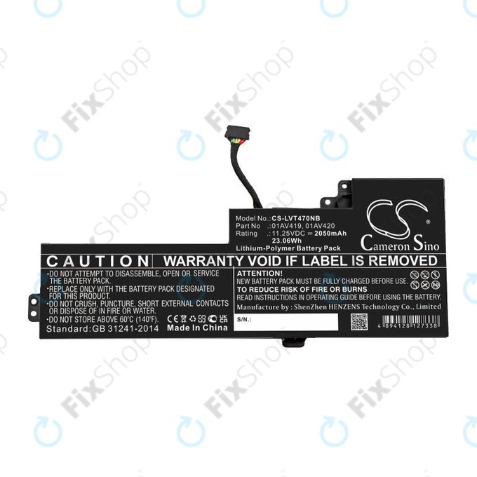 Bateria do Lenovo Thinkpad A285, T470, T480, 2050mAh, Li-Pol, 11.25V, 01AV419, HQ