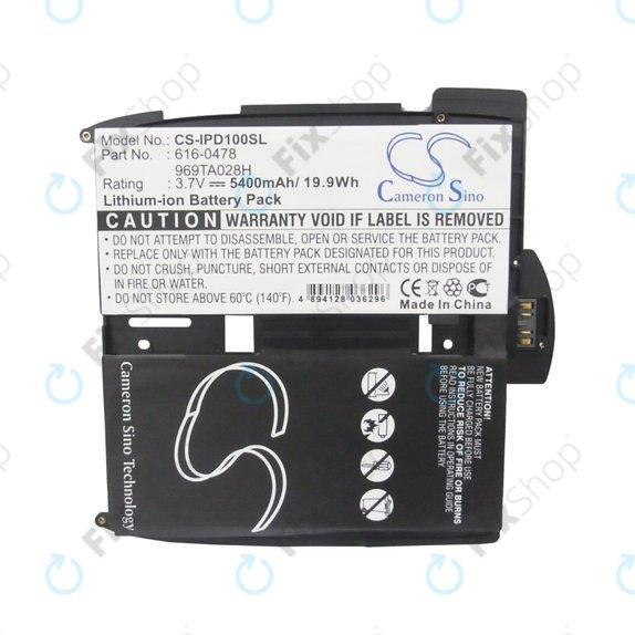 Bateria do iPad, 616-0478, 969TA028H, 5400mAh, HQ