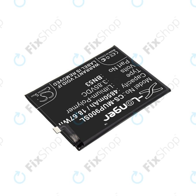 Bateria dla Xiaomi Redmi Note 9 Pro, 4850mAh, Li-Pol, 3.85 V, BN53, HQ
