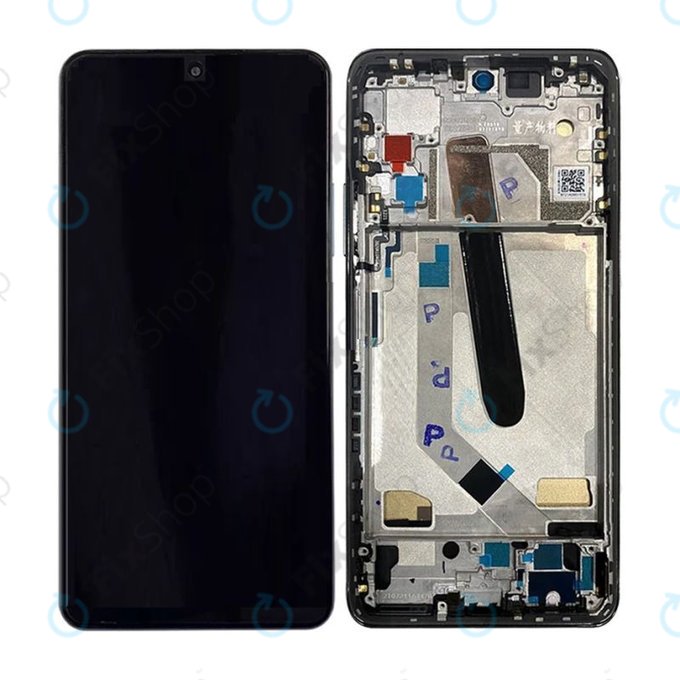 Wyświetlacz do Xiaomi Mi 11i M2012K11G, Ekran dotykowy z ramką, Czarny, Black, TFT