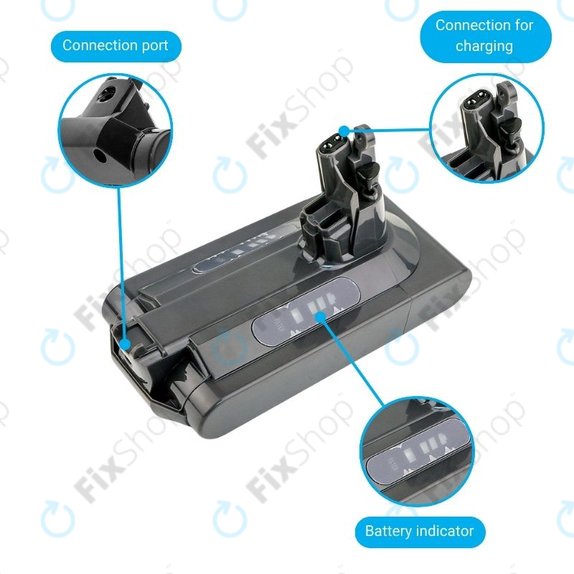 Bateria do Dyson V10, 969352-02, SV12, 206340, Li-Ion, 25,2V 2500mAh, HQ