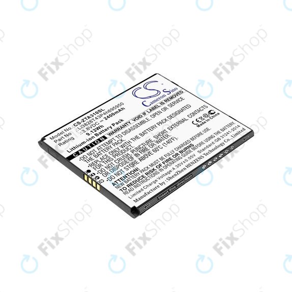 Bateria do ZTE Blade A3, A5, Optus X Power 2, 2400mAh, Li-Ion, 3.8V, Li3826T43P4h695950, HQ