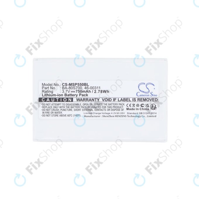 Bateria do Cipherlab 8300-L, Metrologic MK5502, 750mAh, Li-Ion, 3.7V, BA-80S700, HQ