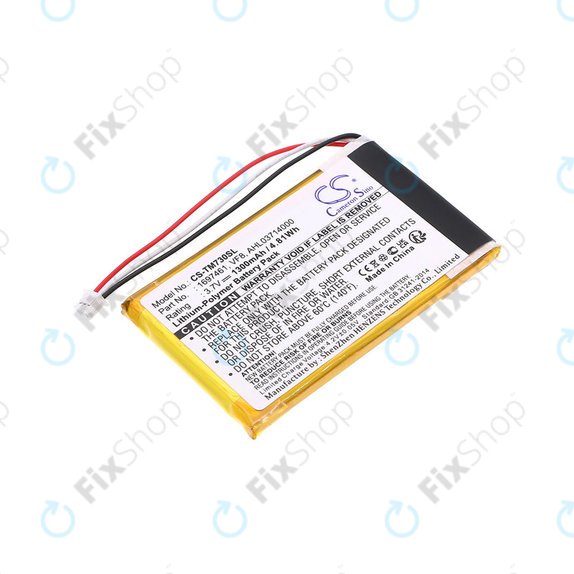 Bateria do TomTom Go 530 Live, 630T, 720, 730T, 930T, 1697461, Li-Polymer, 3.7V, 1300mAh, HQ