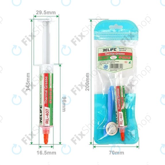 Silikonowa pasta termoprzewodząca Relife RL-407, 6 W/mK, 20g, różowa