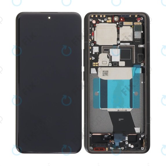 Wyświetlacz OLED do Xiaomi 14 Ultra, Ekran dotykowy z ramką, Czarny, Black