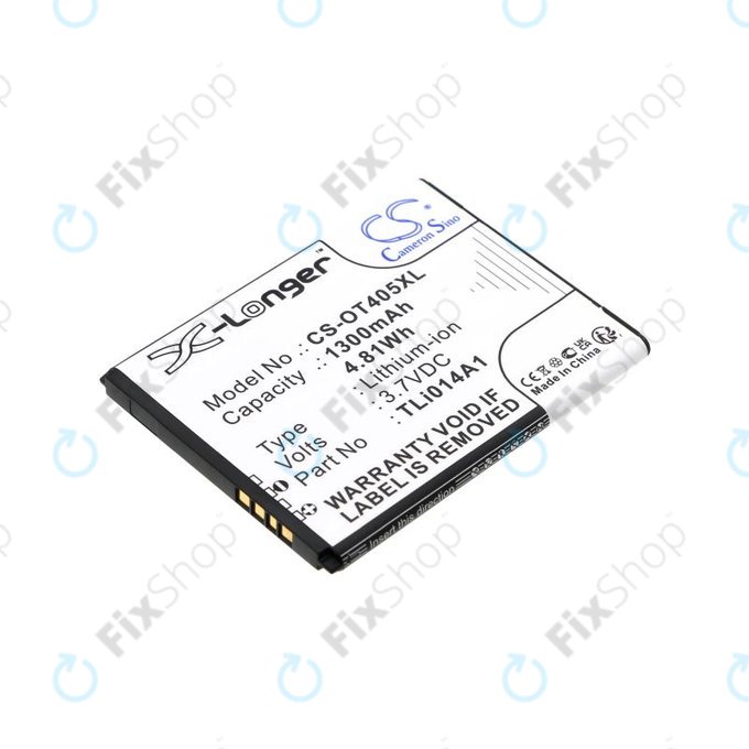 Bateria do Alcatel OneTouch Evolve, 1300mAh, Li-Ion, 3.7V, TLi014A1, HQ