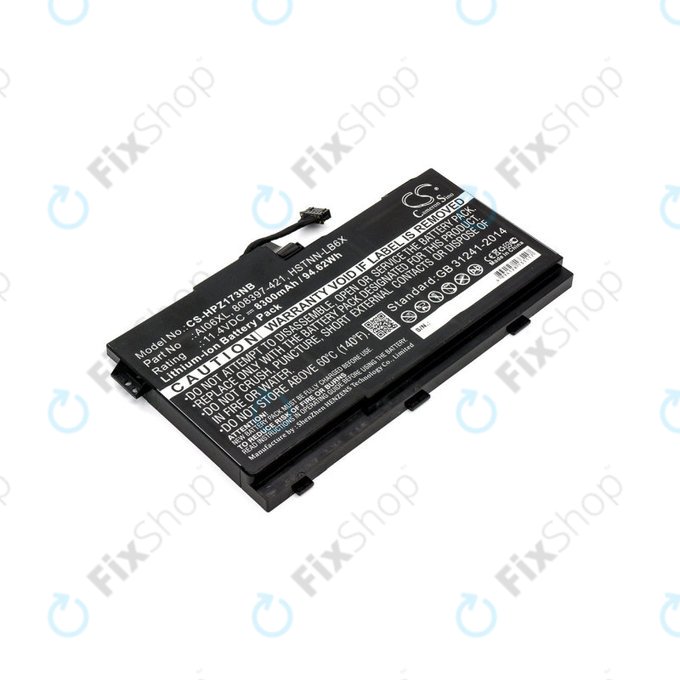 Bateria do HP Zbook 17 G3, 8300mAh, Li-Ion, 11.4V, AI06XL, HQ