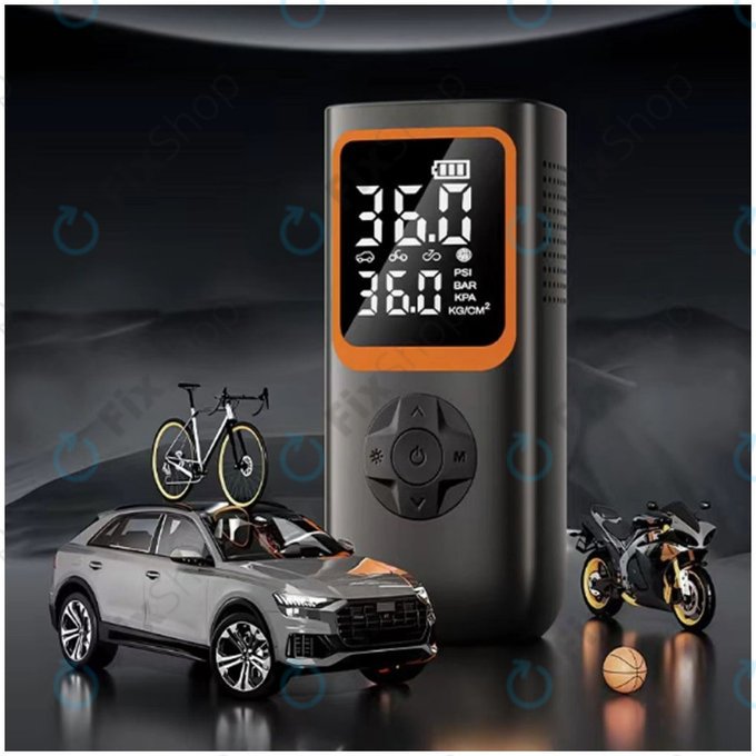 Przenosny elektryczny kompresor powietrza z akcesoriami (11.1V, 2000mAh)