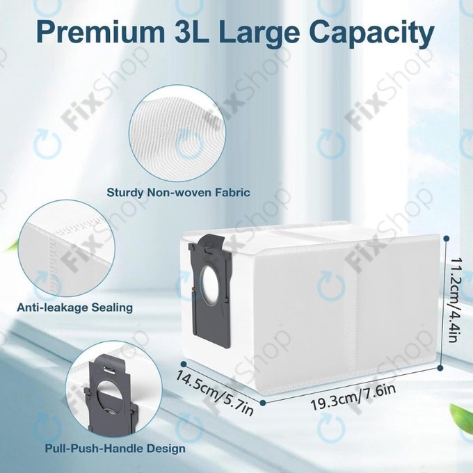 Worek na kurz, 2 szt. do Xiaomi Dreame X40 Ultra, X50 Ultra, L40s Pro Ultra, L40 Ultra, L10s Ultra Gen2, Mova E30 Ultra, Mova V50 Ultra, P60