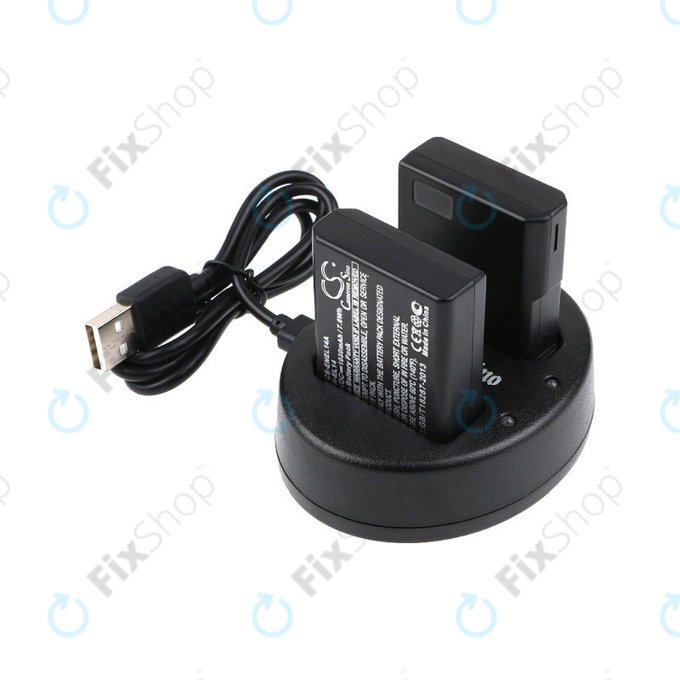 2 μπαταρίες με φορτιστή γιαNikon Coolpix P7000, P7700, D3100, D3200, D5100, 1030mAh, Li-Ion, 7.4V, EN-EL14, HQ