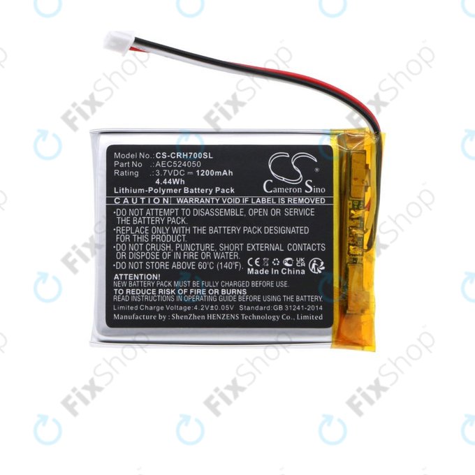 Bateria do Corsair HS75 XB, HS70 SE Void Pro RGB, HS70SE, 1200mAh, Li-Pol, 3.7V, AEC524050, HQ