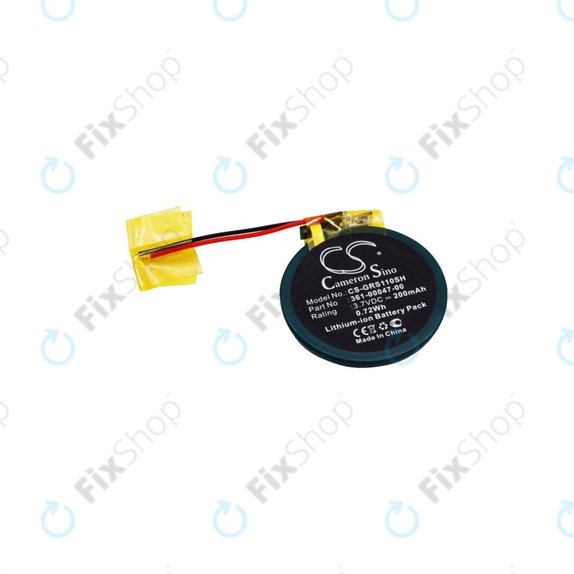 Bateria do Garmin Approach S1, S3, S4, Forerunner 110, 210, S1, 200mAh, Li-Ion, 3.7V, 361-00047-00, HQ