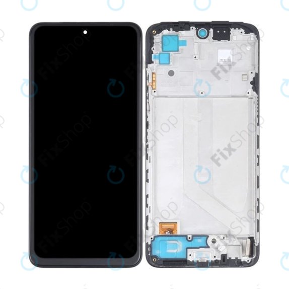 Wyświetlacz do Xiaomi Redmi Note 10, Ekran dotykowy z ramką, Czarny, Black, TFT