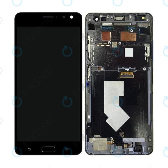 Wyświetlacz OLED do Asus Zenfone AR ZS571KL, Ekran dotykowy z ramką, Czarny, Black