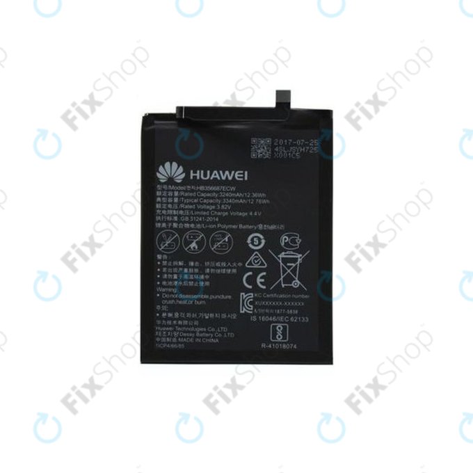 Bateria do Huawei Mate 10 Lite, Honor 7X, Nova 2 Plus, P Smart Plus (Nova 3i), P30 Lite, P30 Lite 2020, HB356687ECW 3240mAh, 24022598, 24022698, 24022872, Genuine Service Pack
