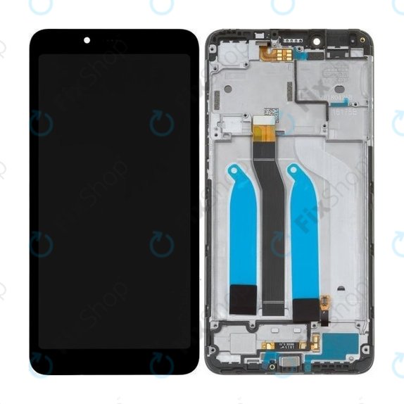 Wyświetlacz do Xiaomi Redmi 6, Redmi 6A, Ekran dotykowy z ramką, Czarny, Black, TFT