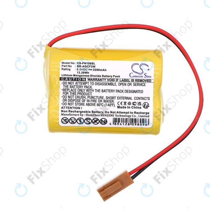Bateria do Beta iSV Amplifier, 2200mAh, Li-MnO2, 6V, BR-AGCF2W, HQ