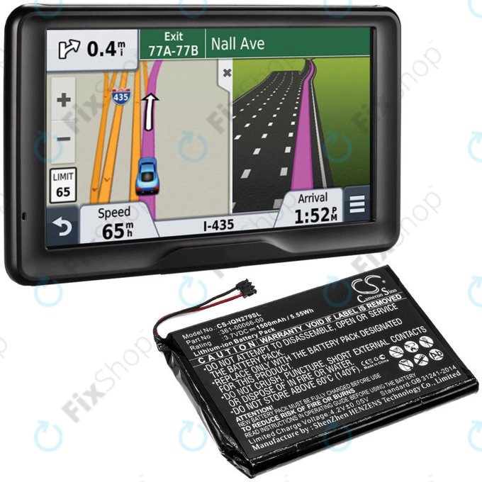 Bateria do Garmin Nüvi 2757, 1500mAh, Li-Ion, 3.7V, 361-00066-00, HQ