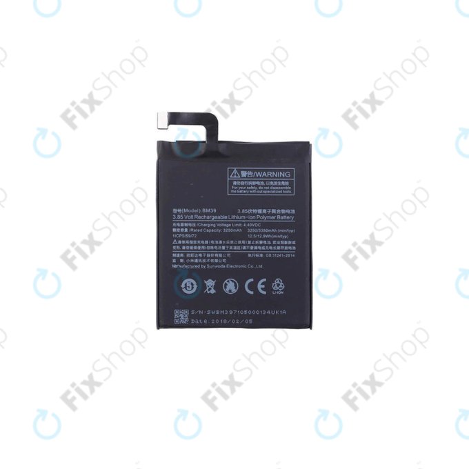Bateria do Xiaomi Mi6, BM39, 3350mAh