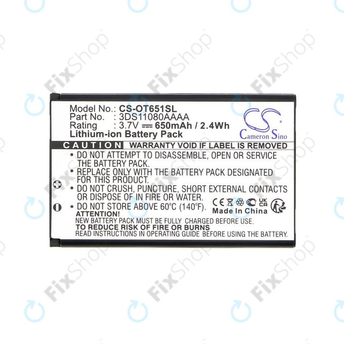 Bateria do Alcatel Lollipops, 650mAh, Li-Ion, 3.7V, 3DS11080AAAA, HQ