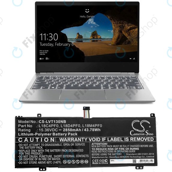 Bateria do Lenovo ThinkBook 13s, 14s, 2850mAh, Li-Pol, 15.36V, L18C4PF0, HQ