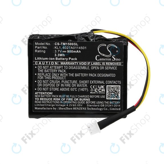 Bateria do TomTom Via 1405, 900mAh, Li-Ion, 3.7V, 6027A0114501, HQ