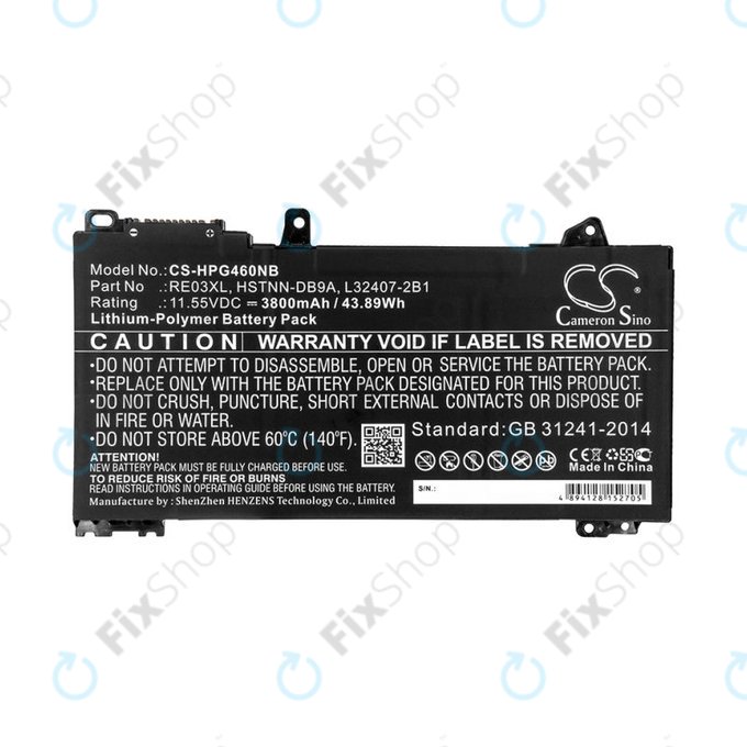 Bateria do HP ProBook 455, 450, 445, 440, 430 G6, 3800mAh, Li-Pol, 11.55V, RE03XL, HQ